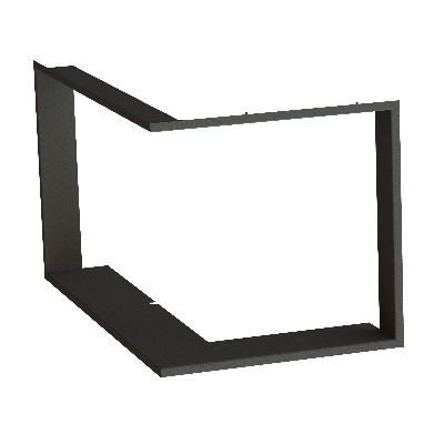 Frame 1x90° black BeF Therm (V) 10 CP/CL,
