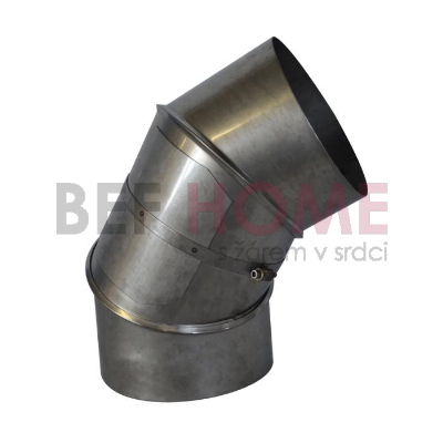 Clean out smoke pipe 0-90° 200 mm, stainless steel