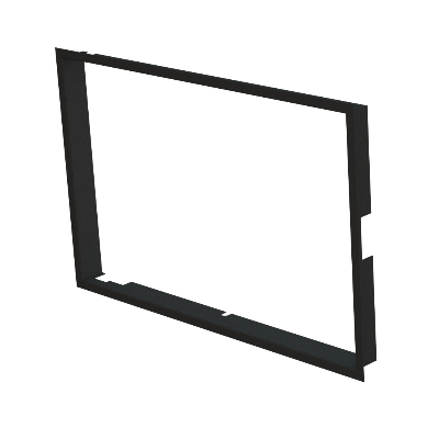 Zazdívací rámeček 1x90° hloubka 80mm, černý, BeF Twin (V) 10 II – pohled zleva